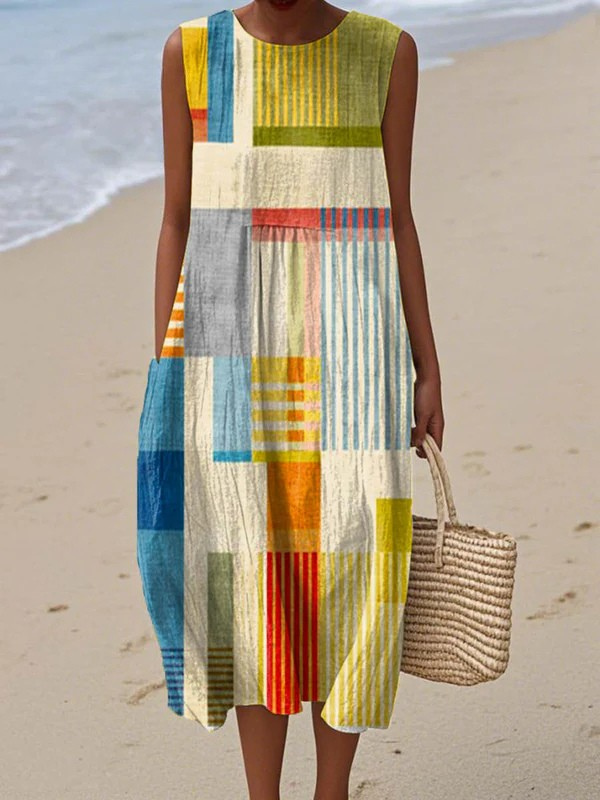 SAVANNAH – SUNLIT PATCHWORK DRESS