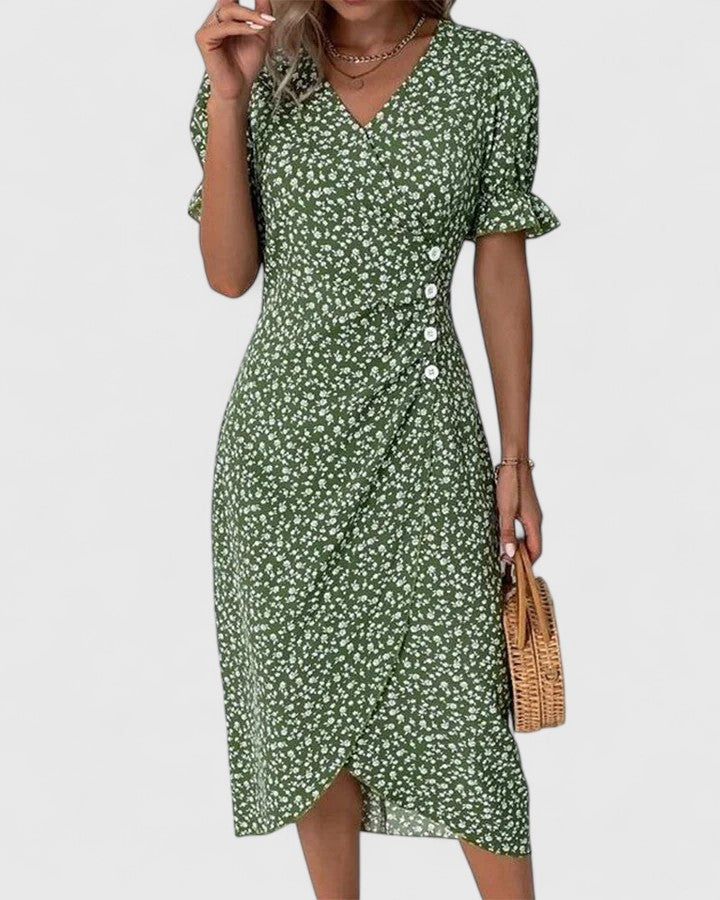 LUCY – BLOSSOM CHARM WRAP DRESS