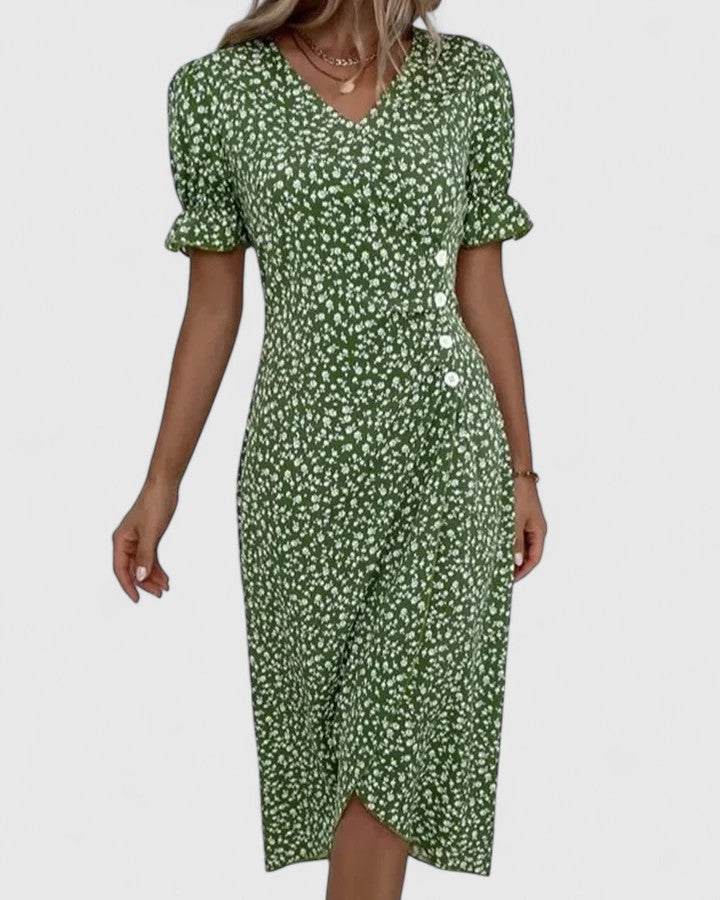 LUCY – BLOSSOM CHARM WRAP DRESS