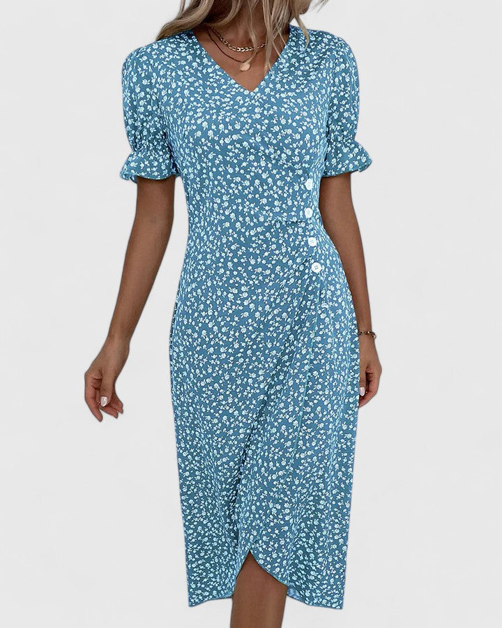LUCY – BLOSSOM CHARM WRAP DRESS