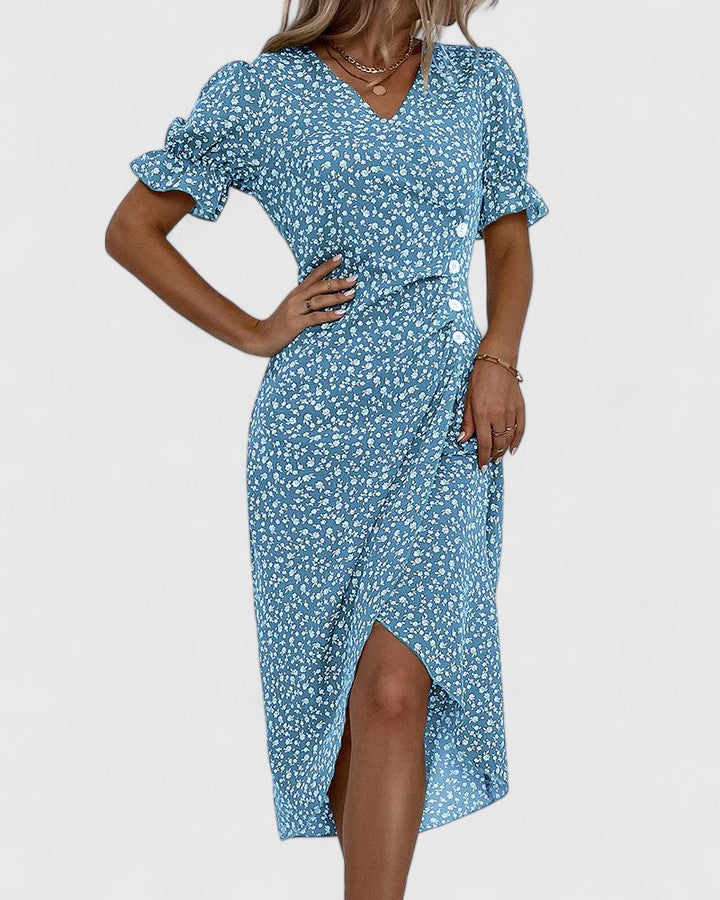 LUCY – BLOSSOM CHARM WRAP DRESS