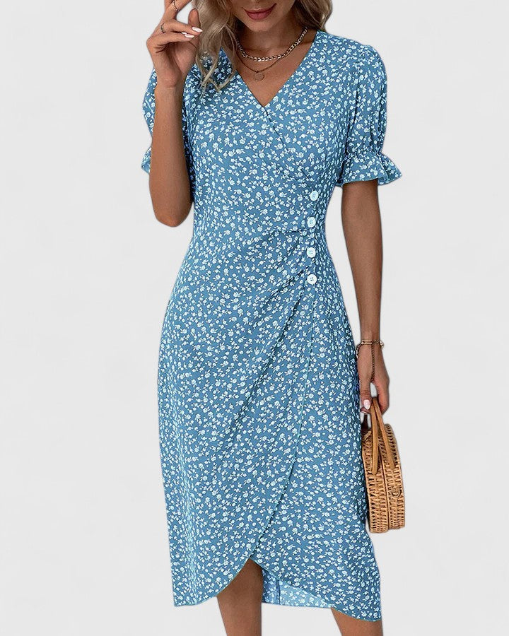 LUCY – BLOSSOM CHARM WRAP DRESS