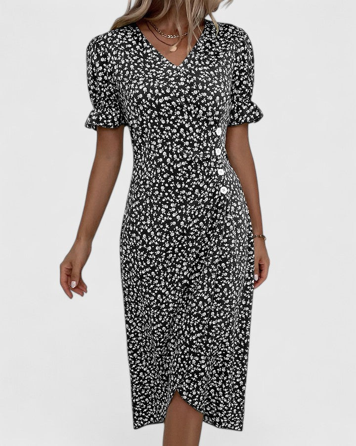 LUCY – BLOSSOM CHARM WRAP DRESS
