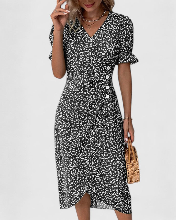 LUCY – BLOSSOM CHARM WRAP DRESS