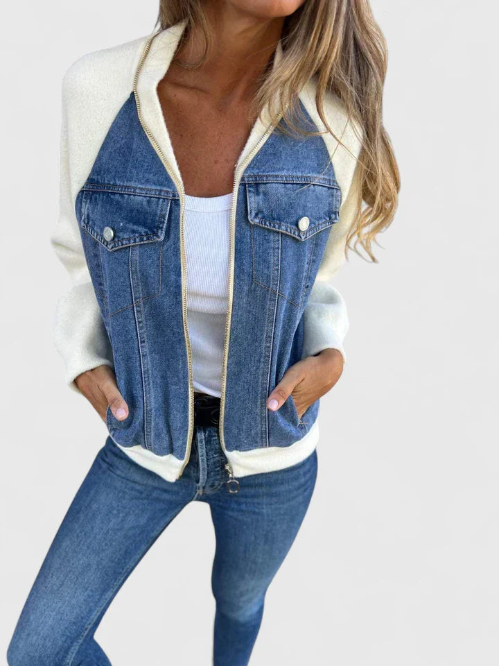 SIERRA – MODERN MIX DENIM ZIP JACKET