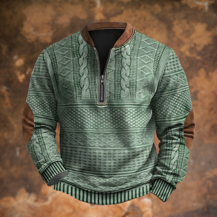 JAMES – TEXTURED HALF-ZIP PULLOVER