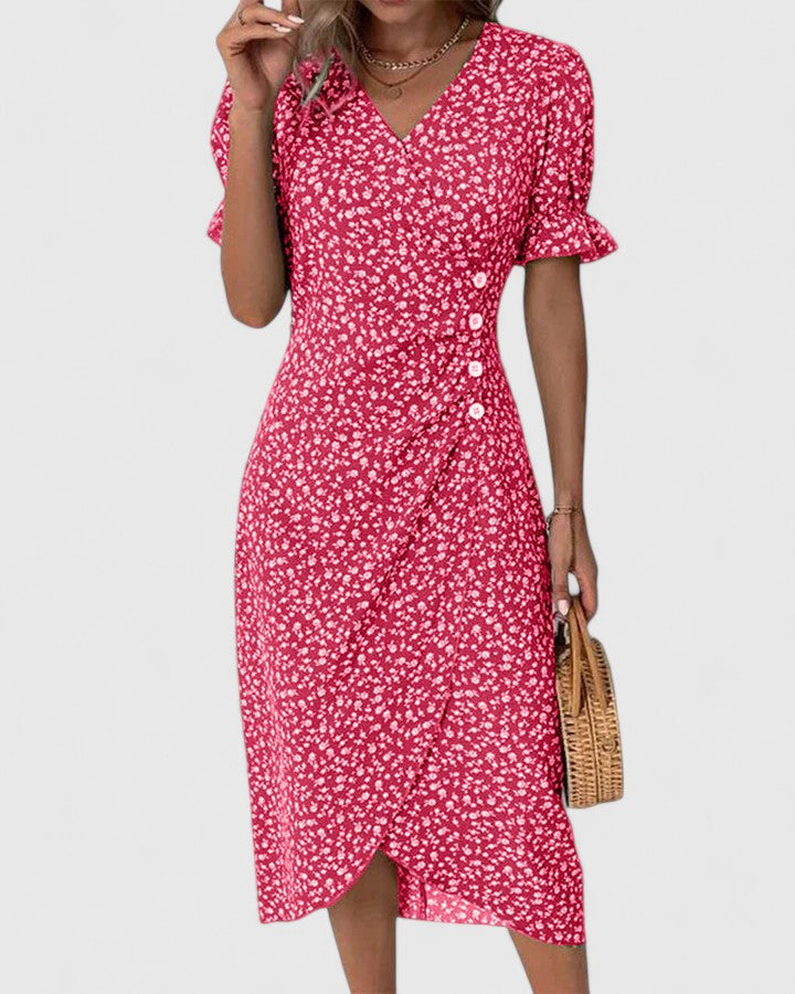 LUCY – BLOSSOM CHARM WRAP DRESS