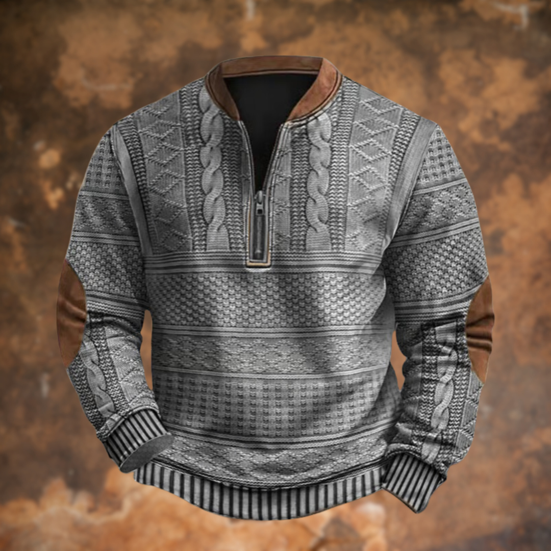 JAMES – TEXTURED HALF-ZIP PULLOVER