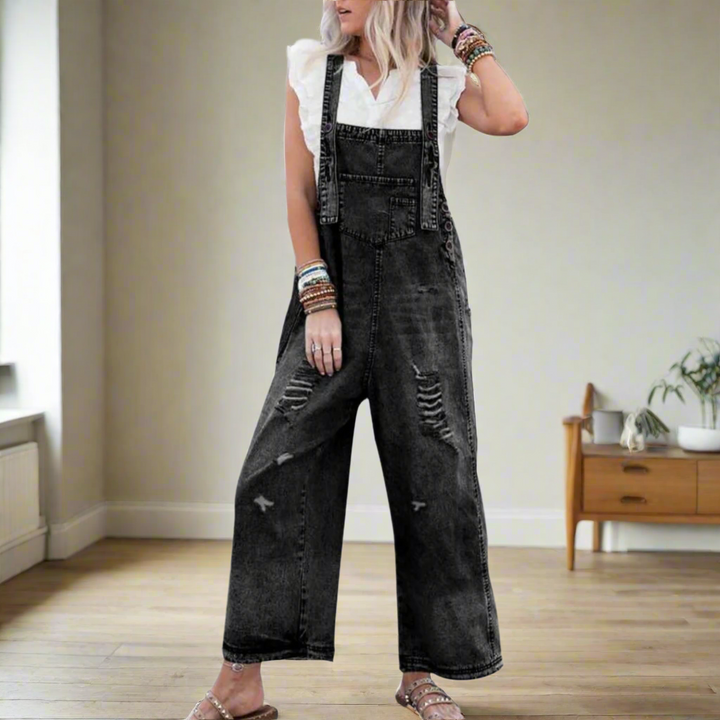 MAYA – RELAXED DENIM OVERALLS