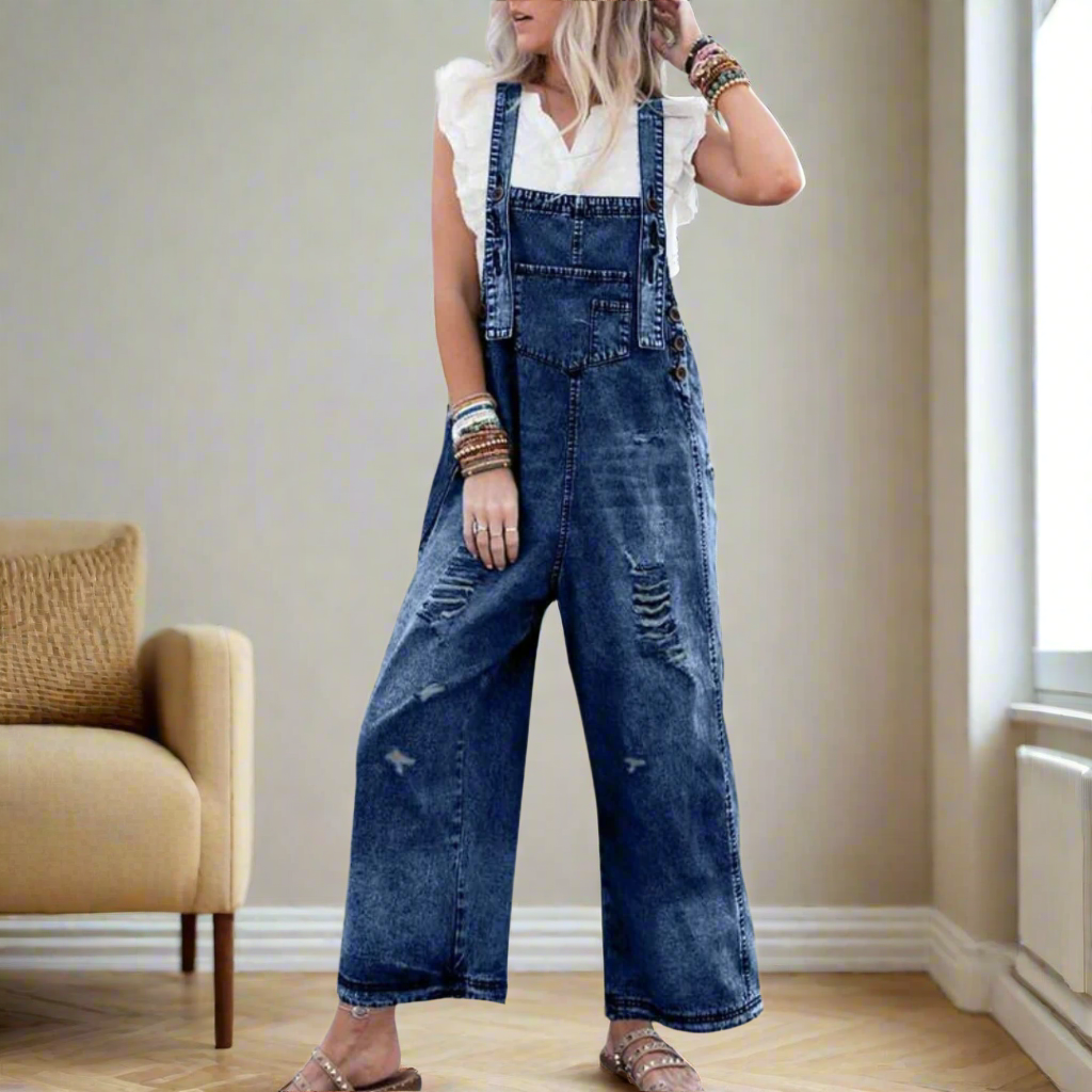 MAYA – RELAXED DENIM OVERALLS