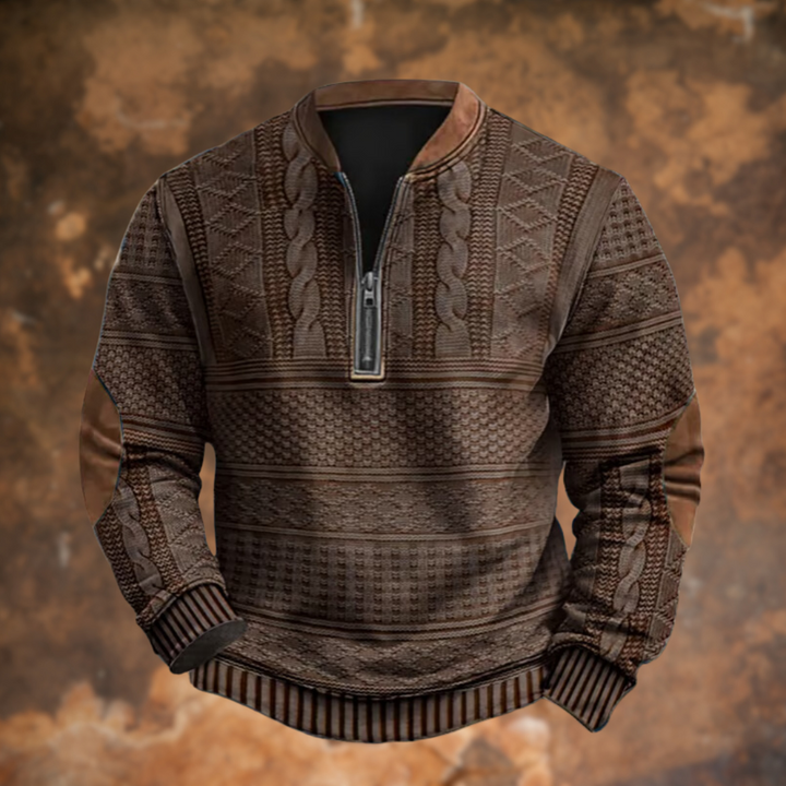 JAMES – TEXTURED HALF-ZIP PULLOVER