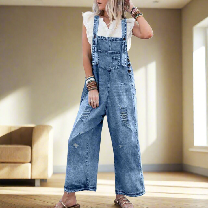MAYA – RELAXED DENIM OVERALLS