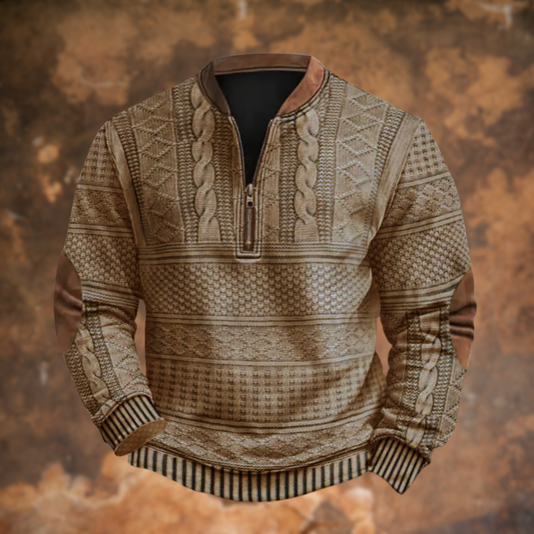 JAMES – TEXTURED HALF-ZIP PULLOVER
