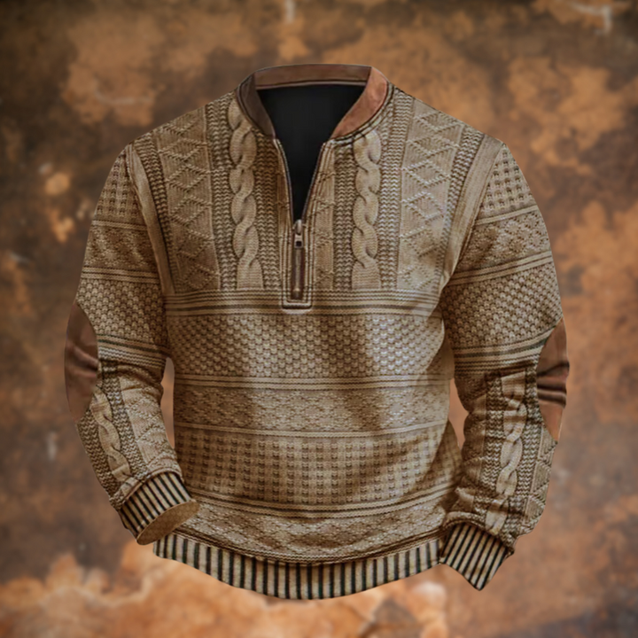 JAMES – TEXTURED HALF-ZIP PULLOVER