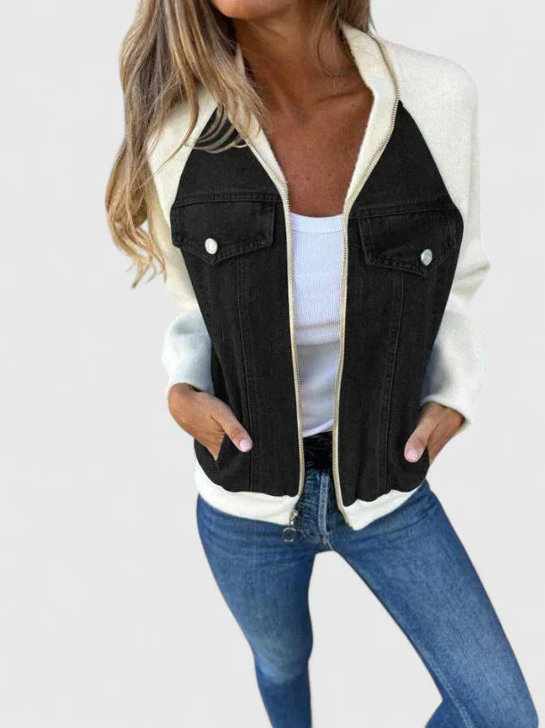 SIERRA – MODERN MIX DENIM ZIP JACKET