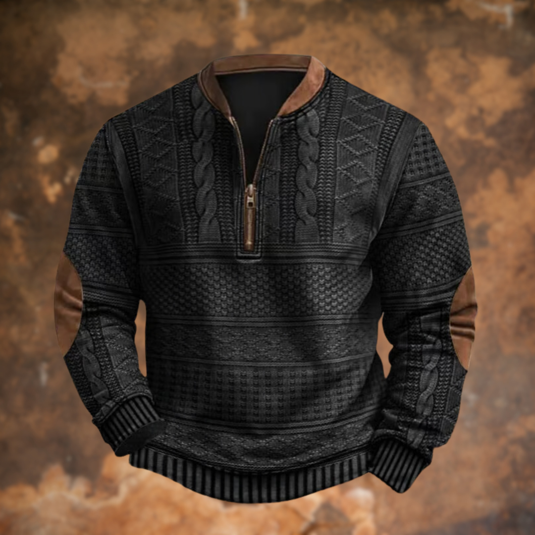 JAMES – TEXTURED HALF-ZIP PULLOVER
