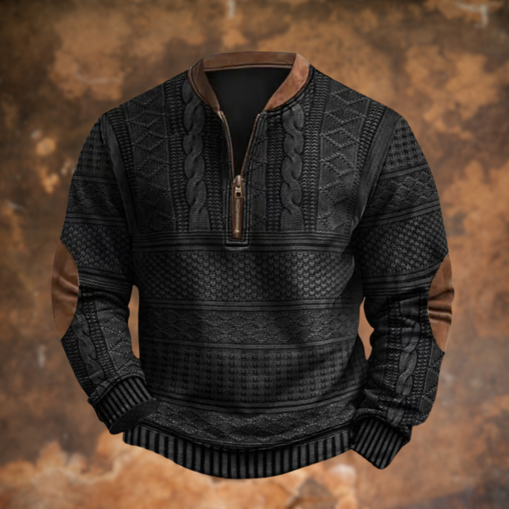 JAMES – TEXTURED HALF-ZIP PULLOVER