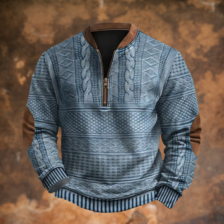 JAMES – TEXTURED HALF-ZIP PULLOVER