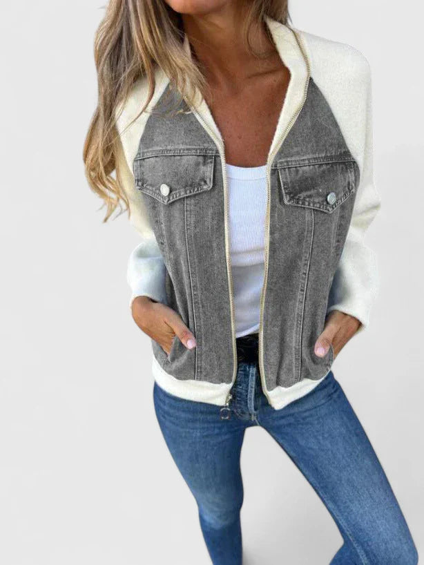SIERRA – MODERN MIX DENIM ZIP JACKET
