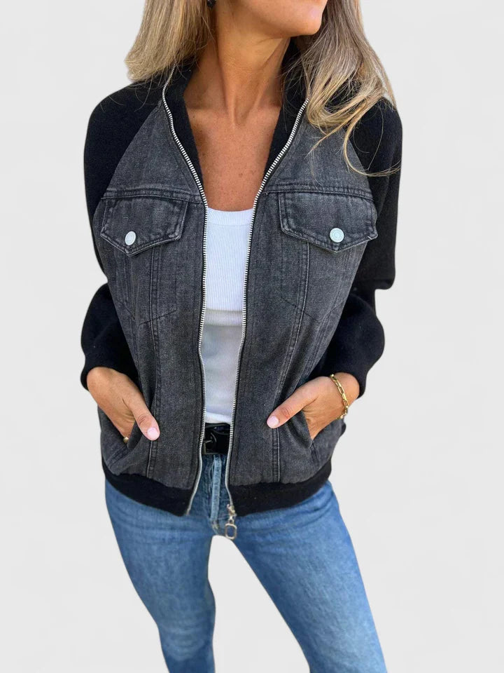 SIERRA – MODERN MIX DENIM ZIP JACKET