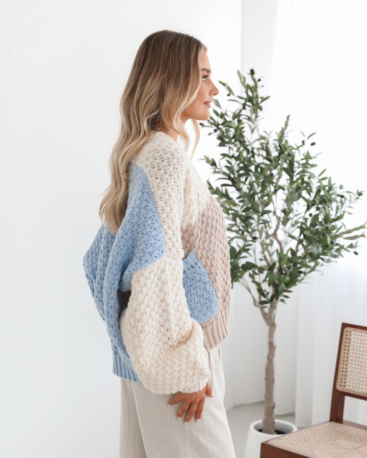 Elvia Cardigan - Blue Multi