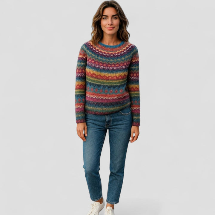 Sienna | Women Patterned Knitted Sweater Relaxed Fit & Warm