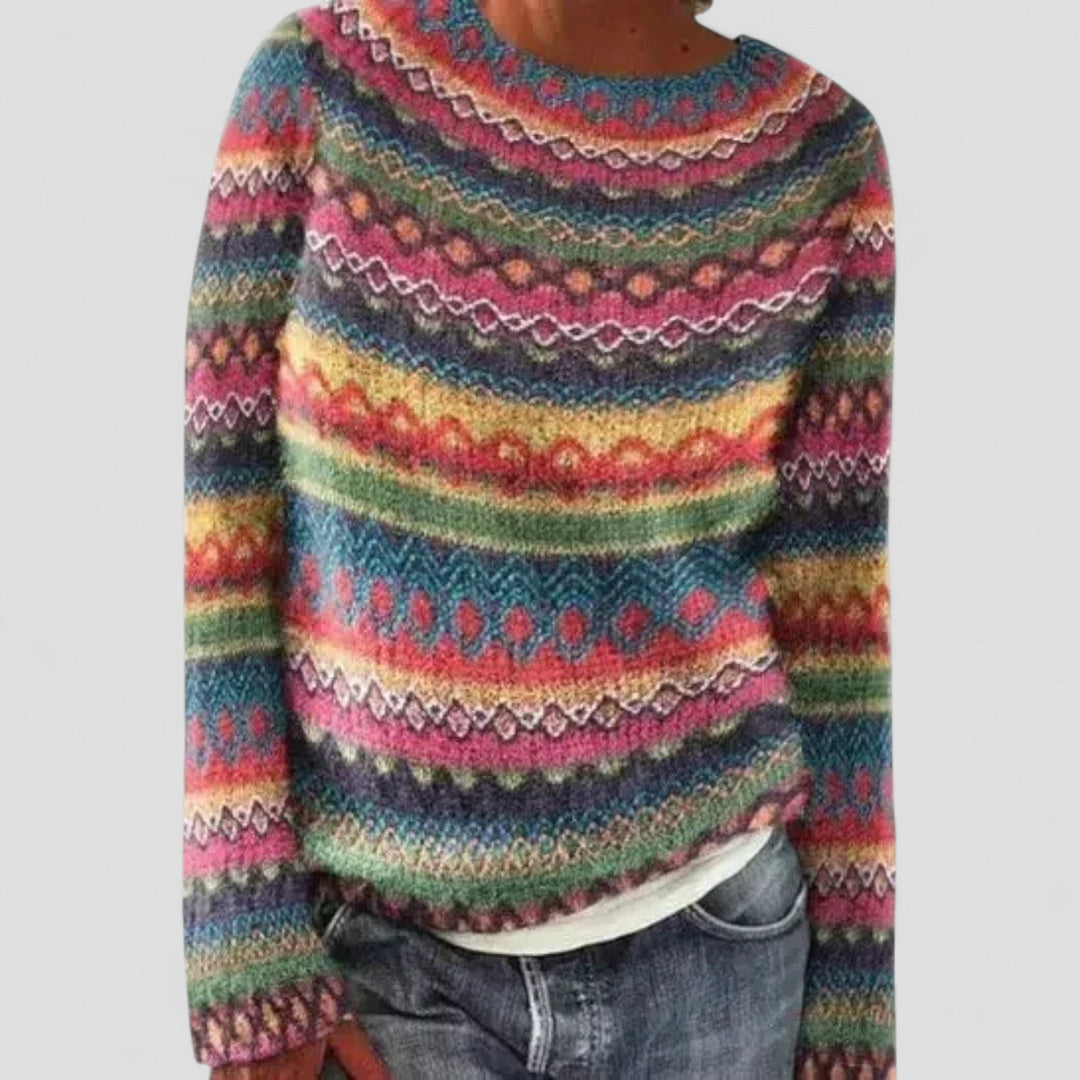 Sienna | Women Patterned Knitted Sweater Relaxed Fit & Warm