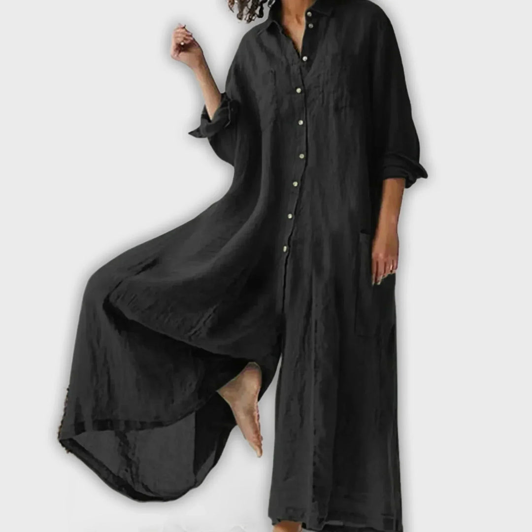 SERENA – RELAXED ELEGANCE SHIRT JUMPSUIT
