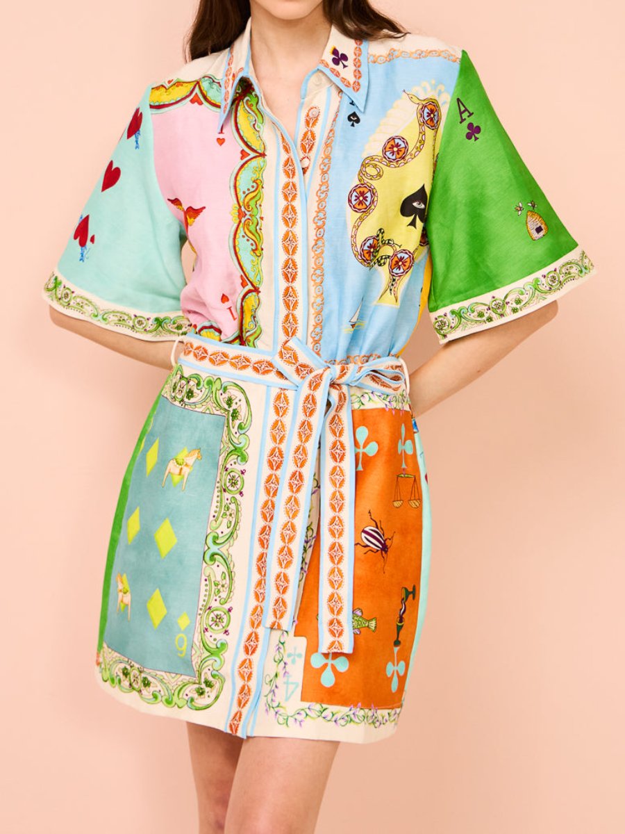NOEMI – MODERN PRINTED COTTON SHIRT DRESS