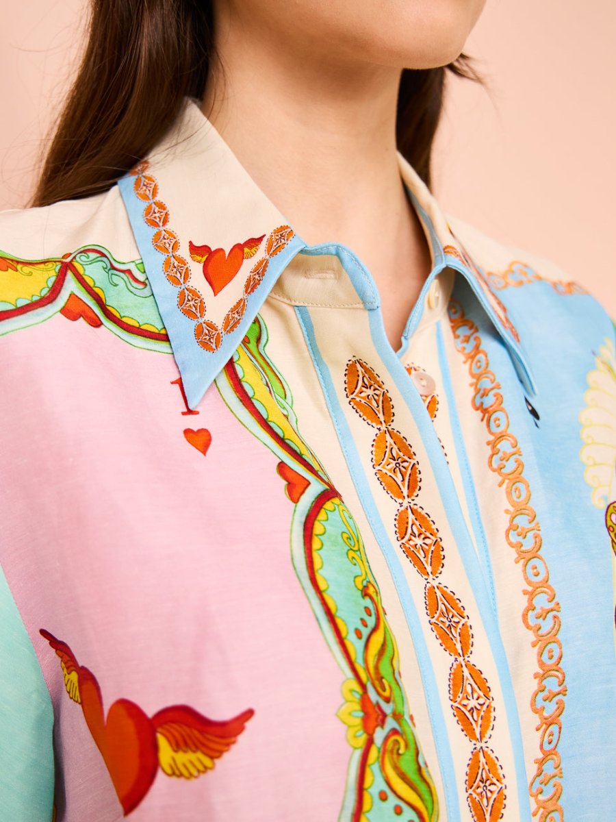 NOEMI – MODERN PRINTED COTTON SHIRT DRESS