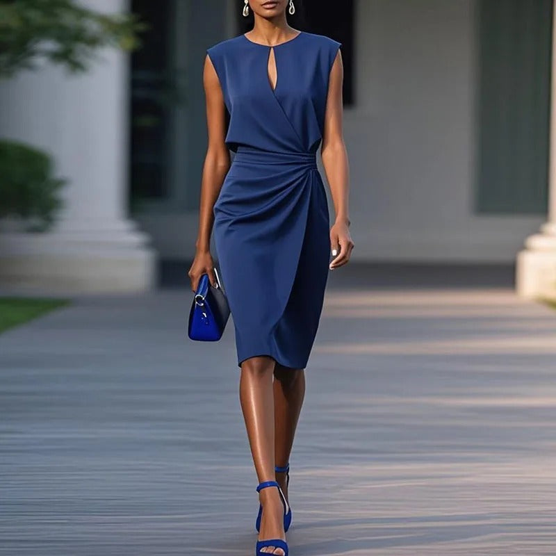 ALYSSA – SOPHISTICATED DRAPE PENCIL DRESS