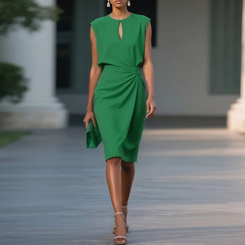 ALYSSA – SOPHISTICATED DRAPE PENCIL DRESS