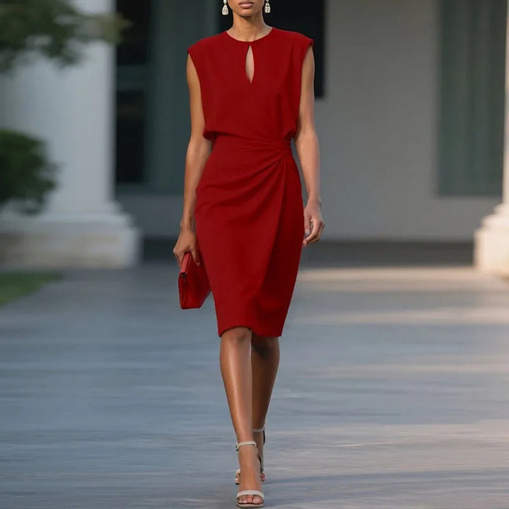 ALYSSA – SOPHISTICATED DRAPE PENCIL DRESS