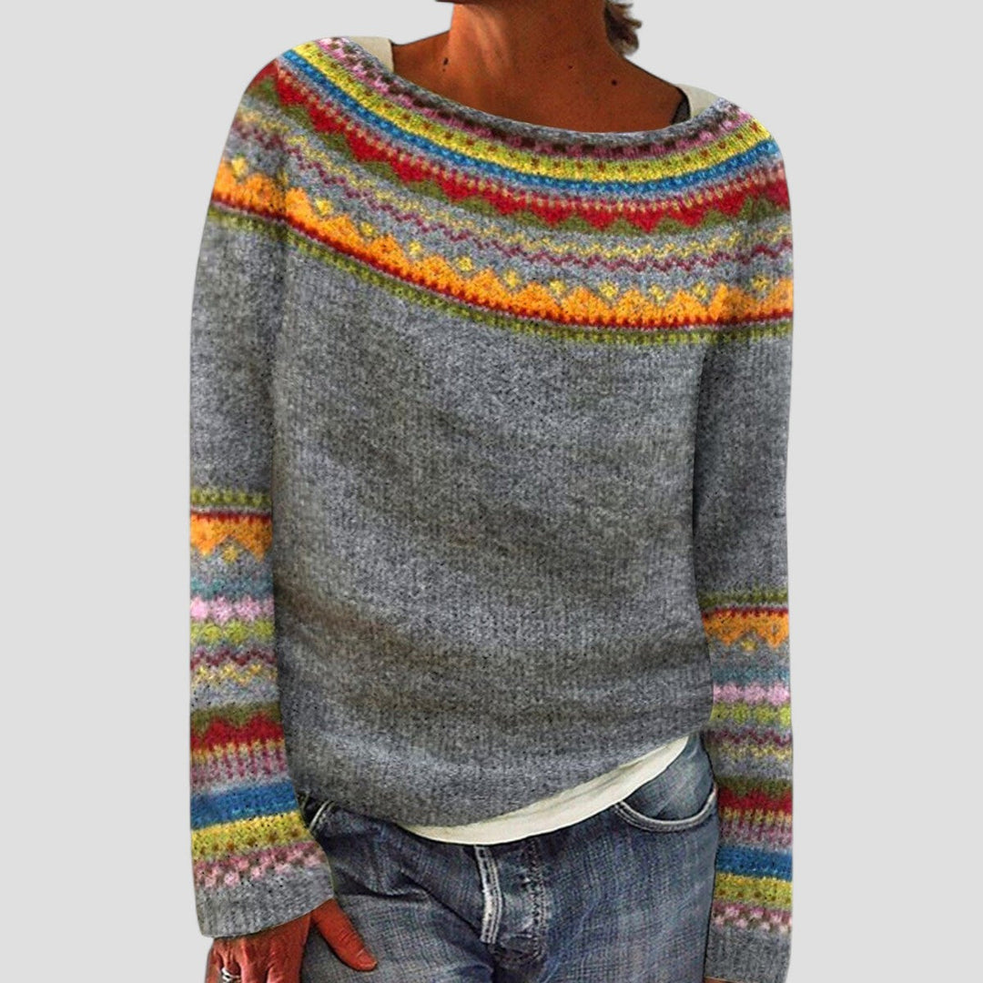 Sienna | Women Patterned Knitted Sweater Relaxed Fit & Warm