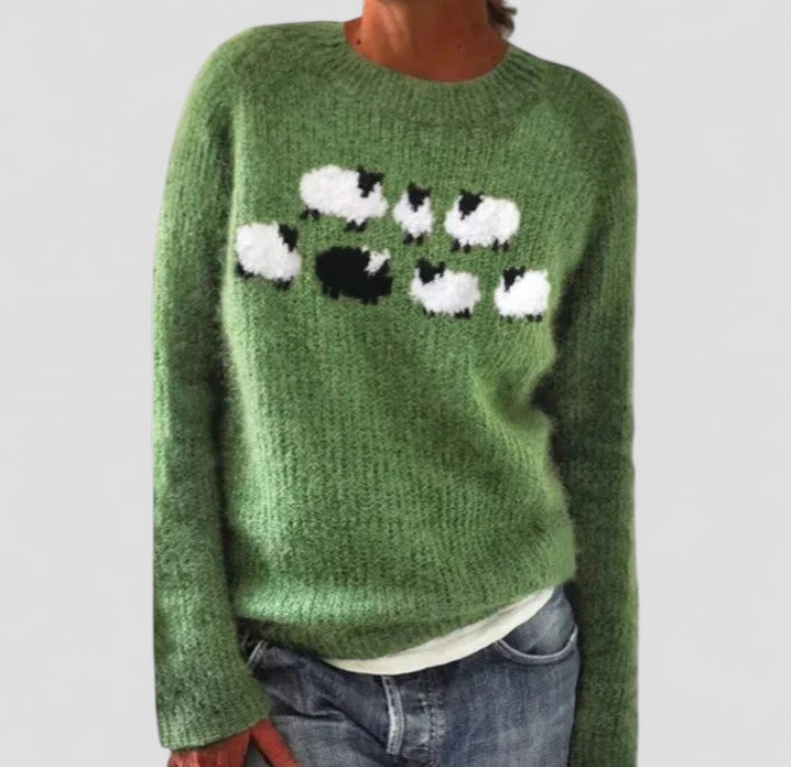 Sienna | Women Patterned Knitted Sweater Relaxed Fit & Warm