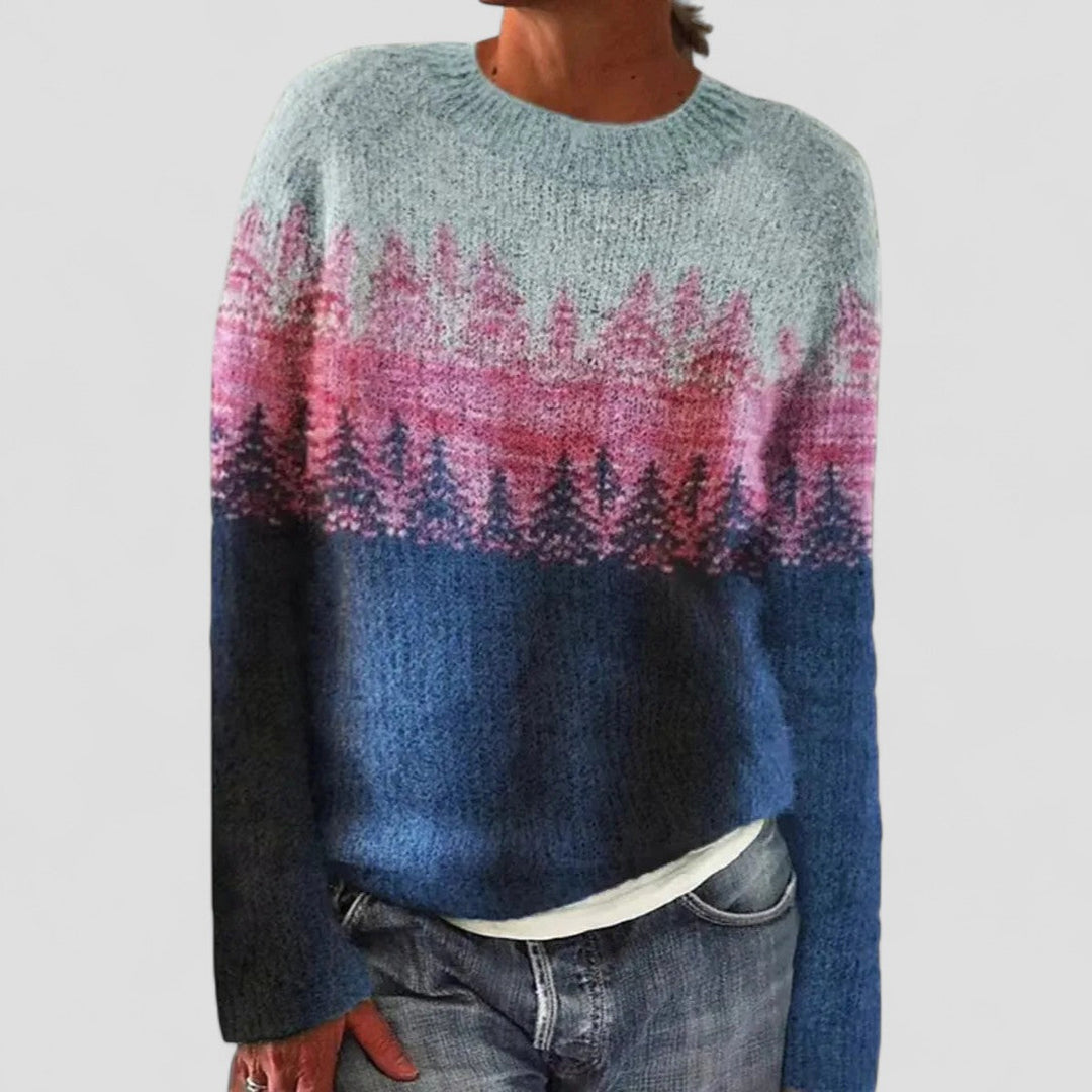 Sienna | Women Patterned Knitted Sweater Relaxed Fit & Warm