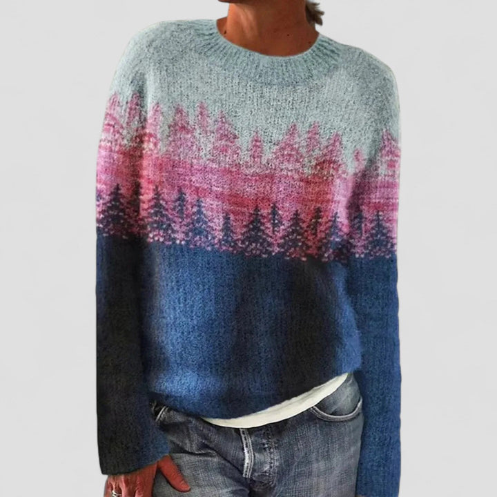 Sienna | Women Patterned Knitted Sweater Relaxed Fit & Warm