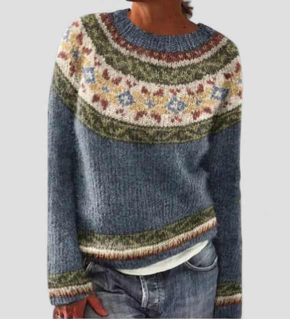 Sienna | Women Patterned Knitted Sweater Relaxed Fit & Warm