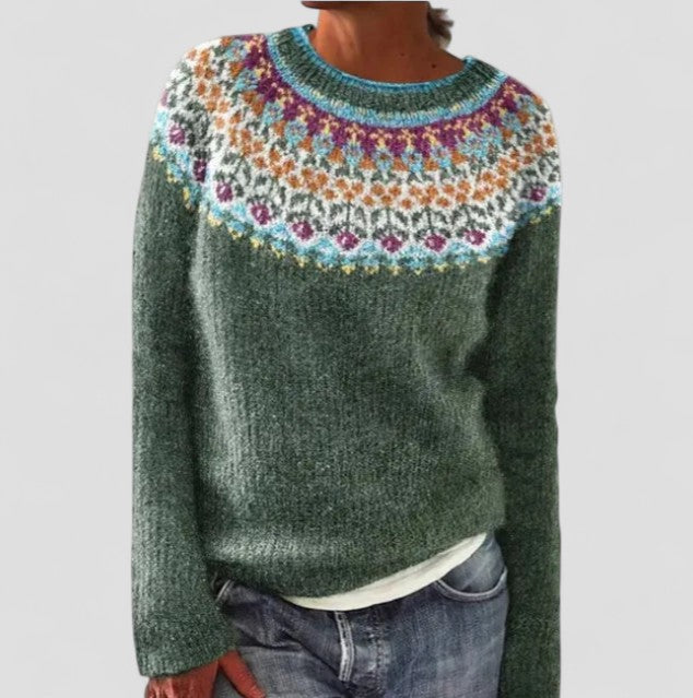 Sienna | Women Patterned Knitted Sweater Relaxed Fit & Warm